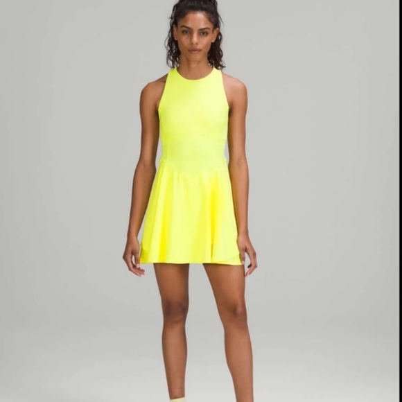 lululemon athletica Dresses & Skirts - LULULEMON Court Crush Dress in Electric Lemon 6